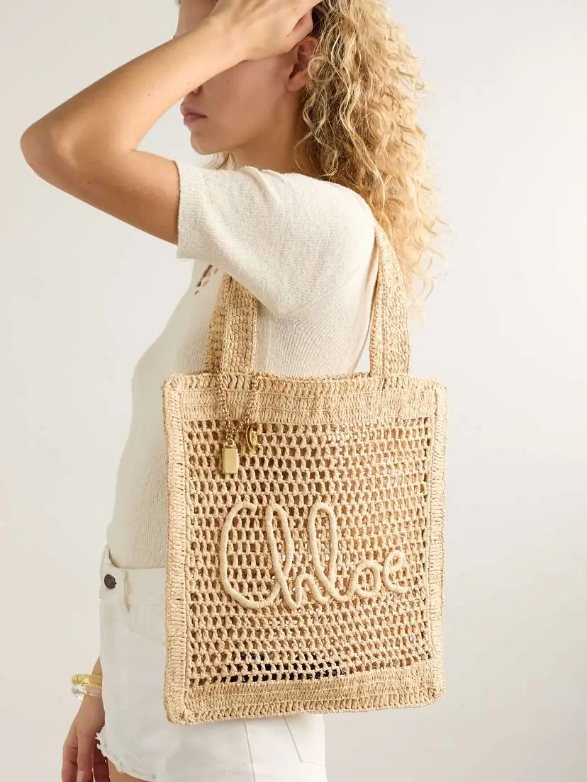 Chloé Summer Banana Embellished Raffia Tote | Thumbnail 2 Chloé Summer Banana Embellished Raffia Tote | Thumbnail 2