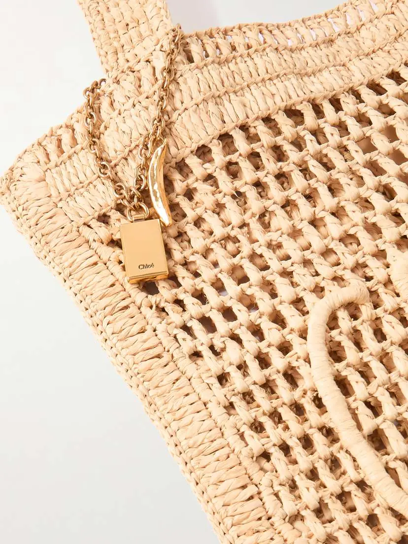 Chloé Summer Banana Embellished Raffia Tote | Thumbnail 4 Chloé Summer Banana Embellished Raffia Tote | Thumbnail 4
