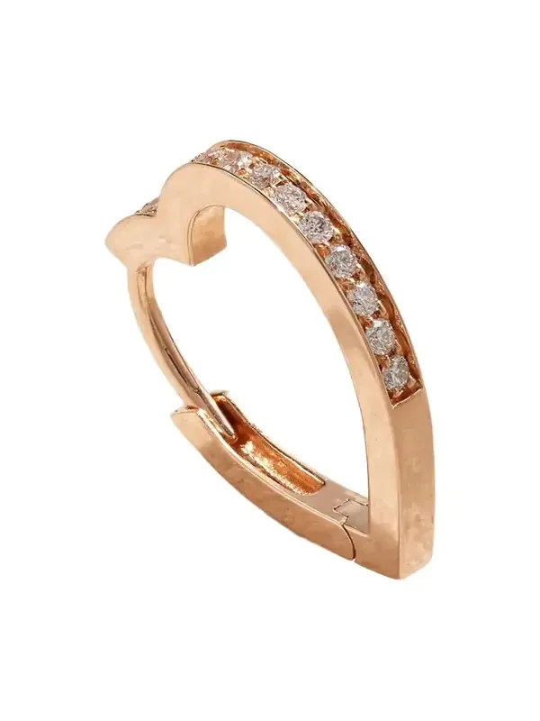 Antifer Heart Small 18-karat Rose Gold Diamond Single Earring