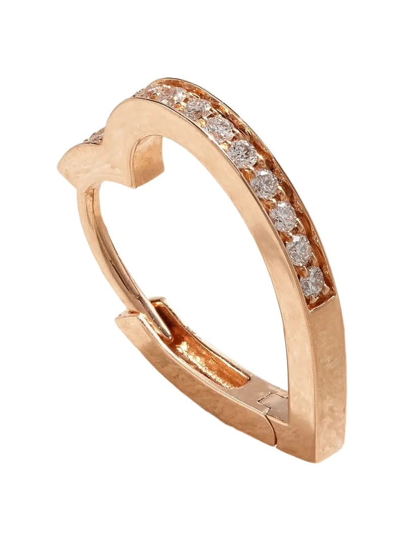 Antifer Heart Small 18-karat Rose Gold Diamond Single Earring Antifer Heart Small 18-karat Rose Gold Diamond Single Earring