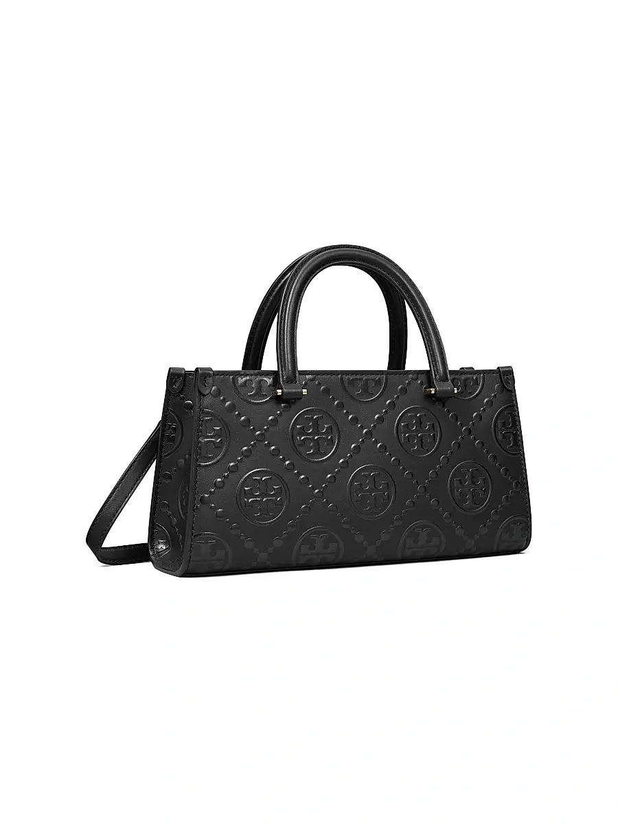 Tory Burch Women's T Monogram Embossed Leather Top Handle Bag - Beige | Thumbnail 12 Tory Burch Women's T Monogram Embossed Leather Top Handle Bag - Beige | Thumbnail 12