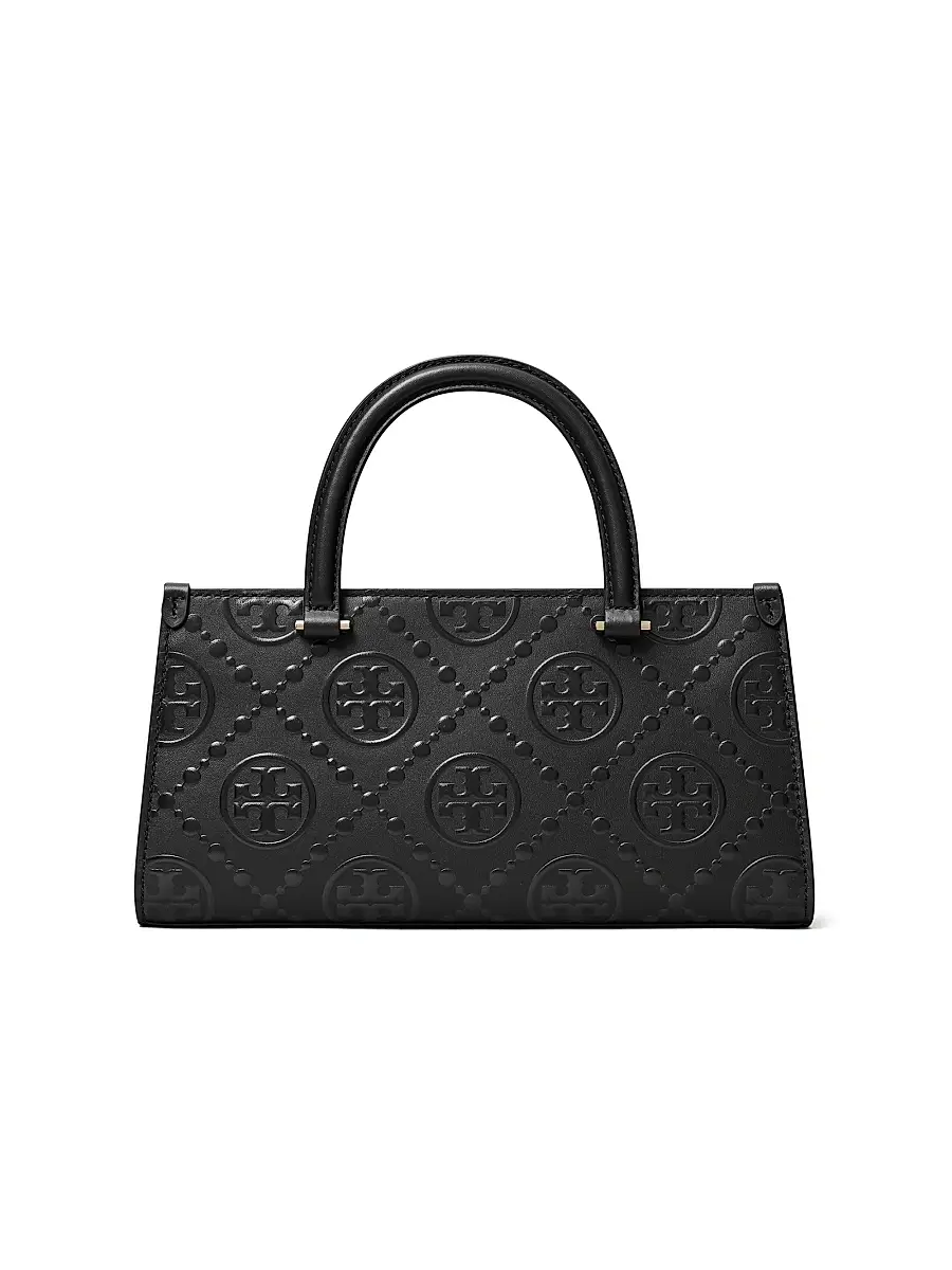 Tory Burch Women's T Monogram Embossed Leather Top Handle Bag - Beige | Thumbnail 13 Tory Burch Women's T Monogram Embossed Leather Top Handle Bag - Beige | Thumbnail 13