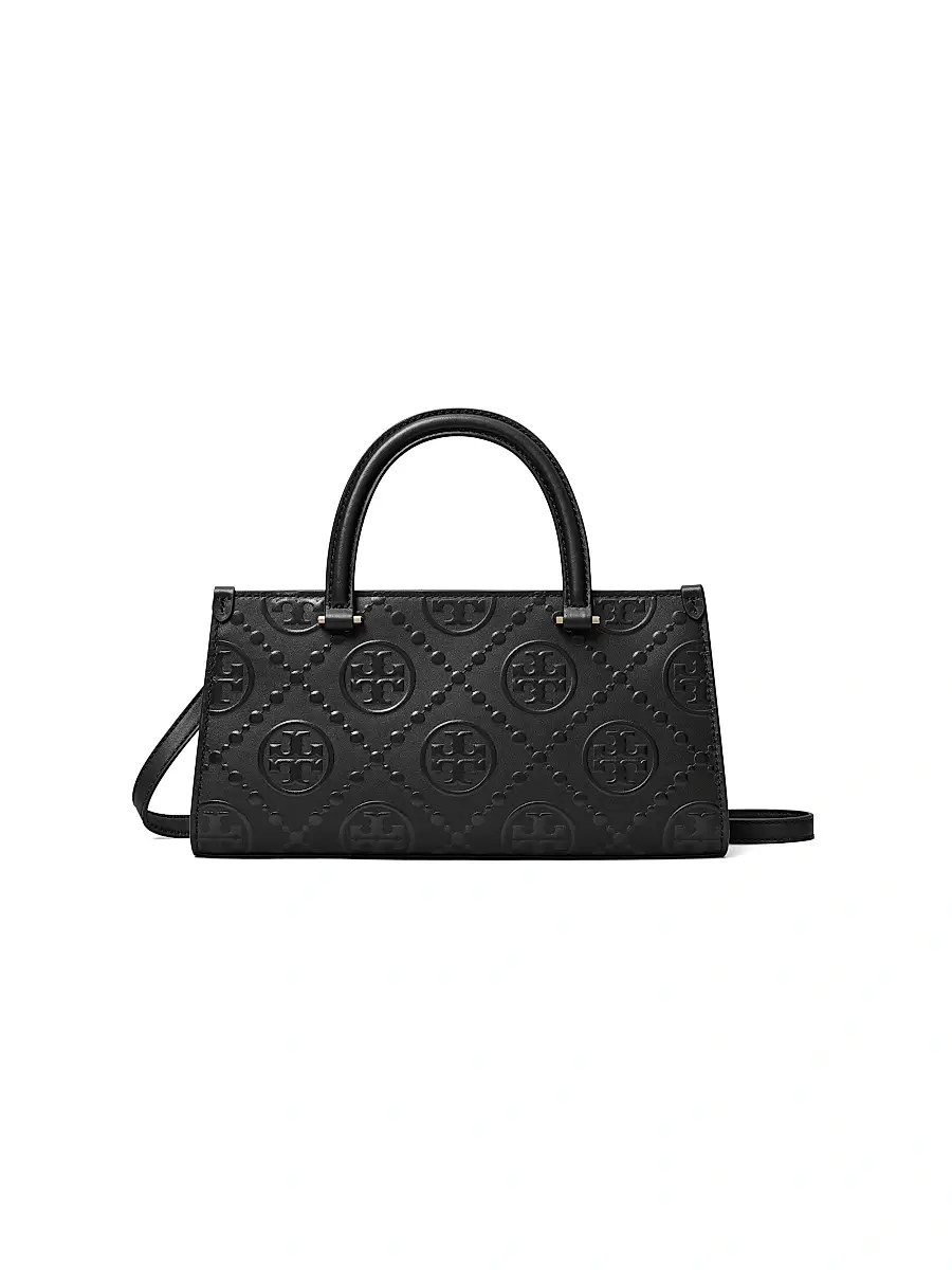 Tory Burch Women's T Monogram Embossed Leather Top Handle Bag - Beige | Thumbnail 8 Tory Burch Women's T Monogram Embossed Leather Top Handle Bag - Beige | Thumbnail 8