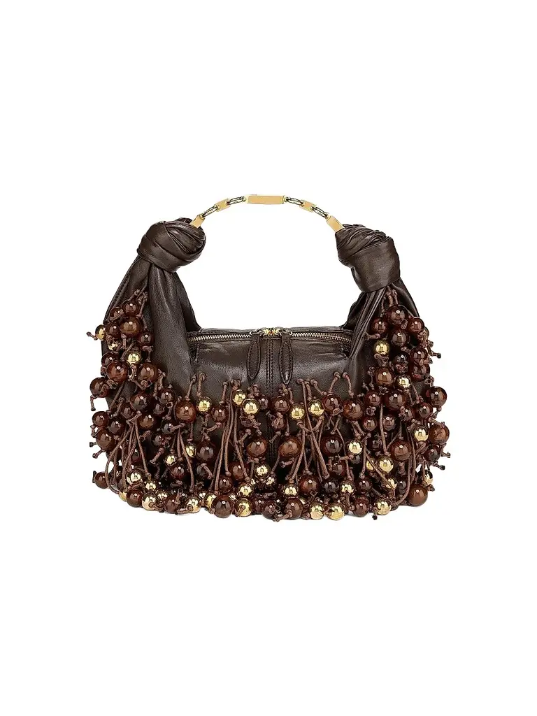 Zimmermann Women's Foam Beaded Leather Top Handle Bag - Coffee | Image 1 Zimmermann Women's Foam Beaded Leather Top Handle Bag - Coffee | Image 1