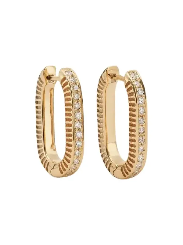 Lock Ray Small 18-karat Gold, Mother-of-pearl And Diamond Earrings