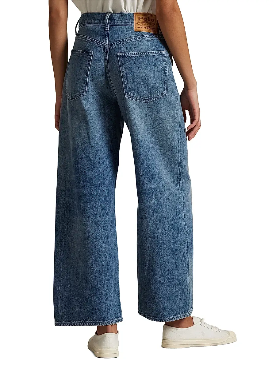 Polo Ralph Lauren Women's High-Rise Wide-Leg Crop Jeans | Thumbnail 5 Polo Ralph Lauren Women's High-Rise Wide-Leg Crop Jeans | Thumbnail 5