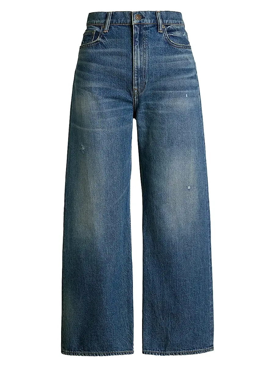 Polo Ralph Lauren Women's High-Rise Wide-Leg Crop Jeans