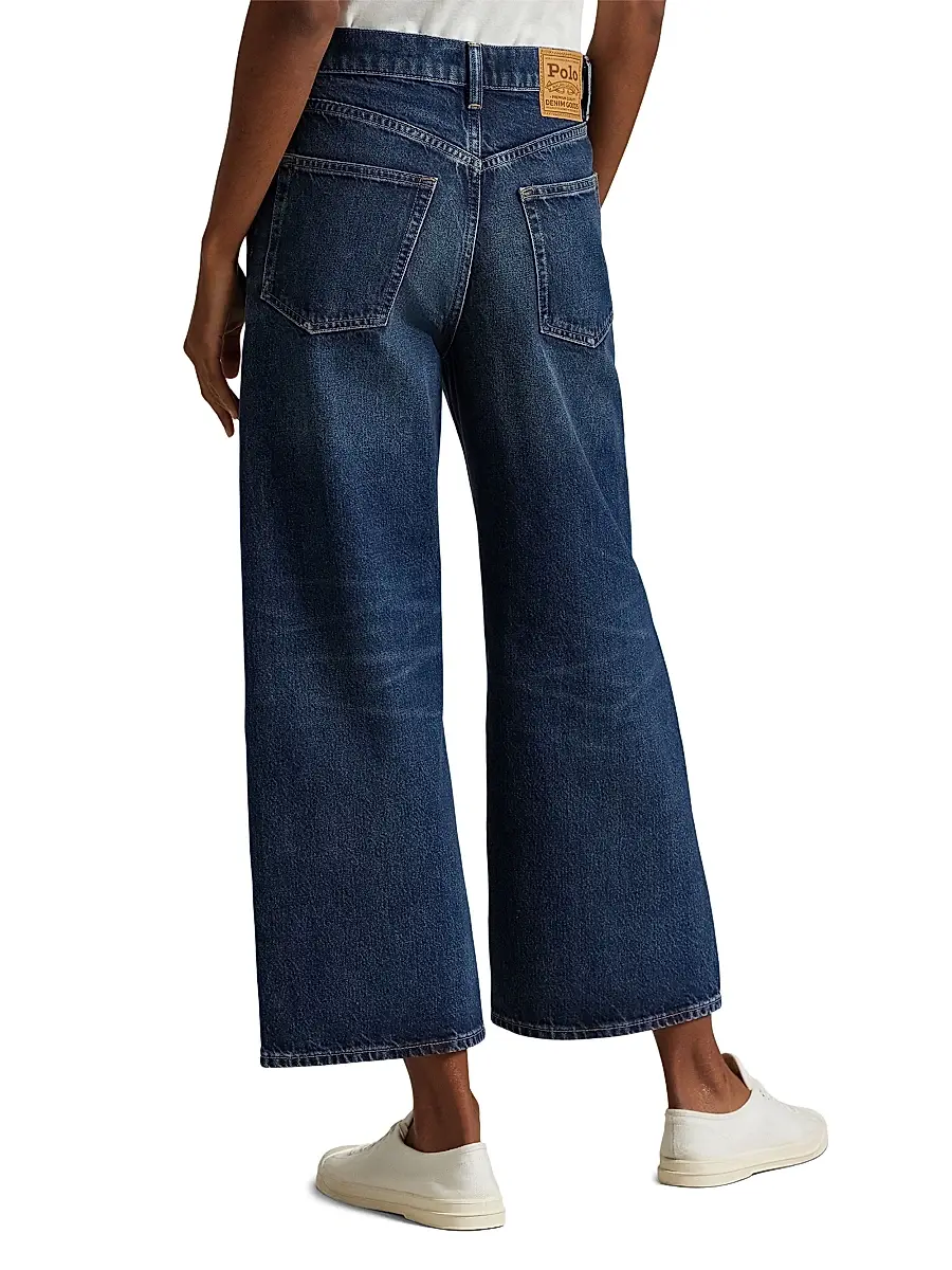 Polo Ralph Lauren Women's High-Rise Wide-Leg Crop Jeans | Thumbnail 5
