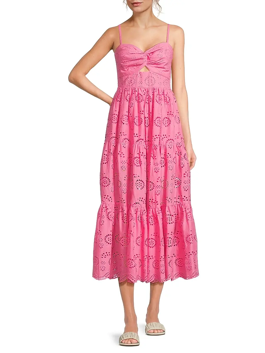 Change of Scenery Women's Jillian Eyelet Midi-Dress | Thumbnail 2 Change of Scenery Women's Jillian Eyelet Midi-Dress | Thumbnail 2