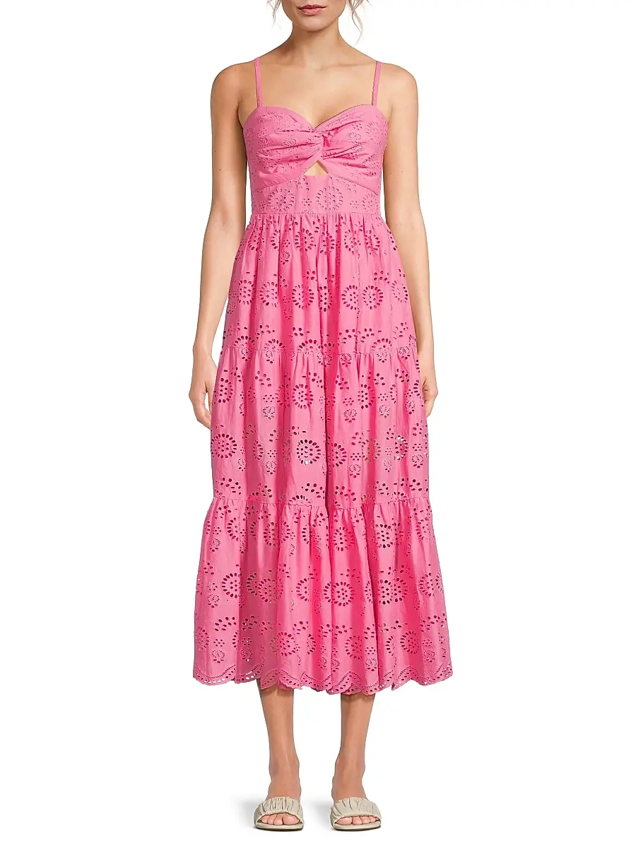 Change of Scenery Women's Jillian Eyelet Midi-Dress | Thumbnail 3 Change of Scenery Women's Jillian Eyelet Midi-Dress | Thumbnail 3
