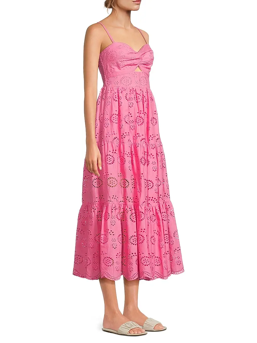 Change of Scenery Women's Jillian Eyelet Midi-Dress | Thumbnail 4 Change of Scenery Women's Jillian Eyelet Midi-Dress | Thumbnail 4