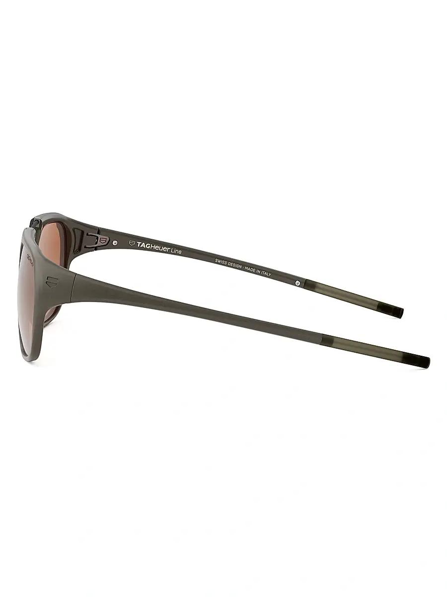 TAG Heuer Men's Line 55MM Geometric Sunglasses - Matte Light Brown | Thumbnail 3 TAG Heuer Men's Line 55MM Geometric Sunglasses - Matte Light Brown | Thumbnail 3