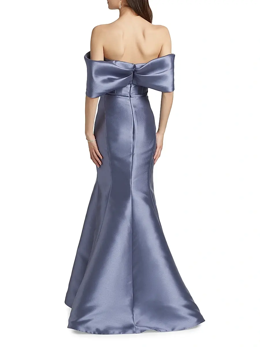 Amsale Women's Mikado Off-The-Shoulder Gown | Thumbnail 5