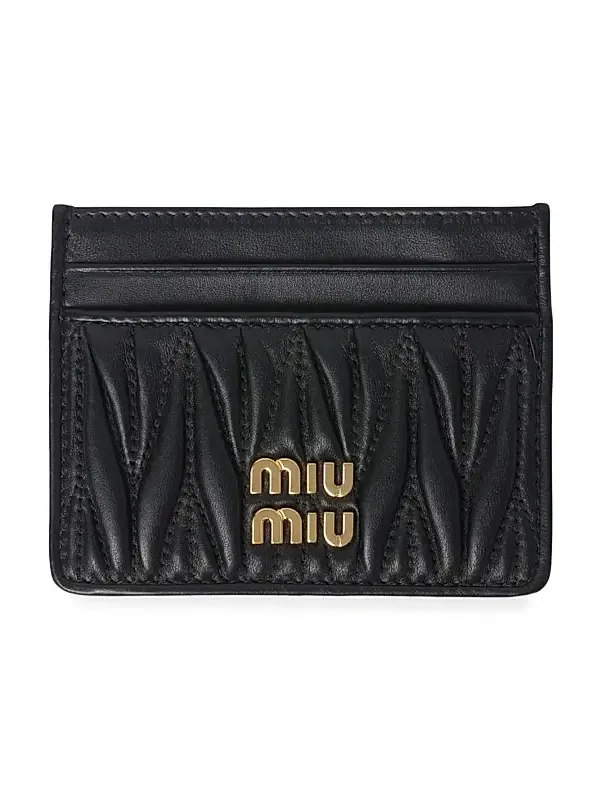 Women's Matelassé Nappa Leather Card Holder