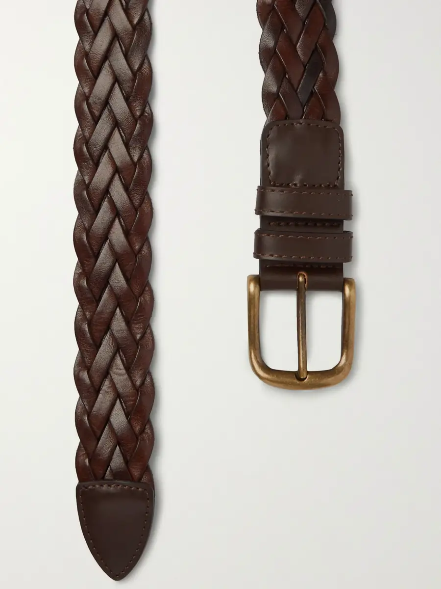Anderson & Sheppard 3.5cm Woven Leather Belt - Men | Thumbnail 3 Anderson & Sheppard 3.5cm Woven Leather Belt - Men | Thumbnail 3