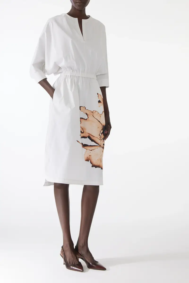 Jason Wu Collection DOLMAN SLEEVE COTTON DRESS WITH FLORAL PRINT | Thumbnail 2 Jason Wu Collection DOLMAN SLEEVE COTTON DRESS WITH FLORAL PRINT | Thumbnail 2