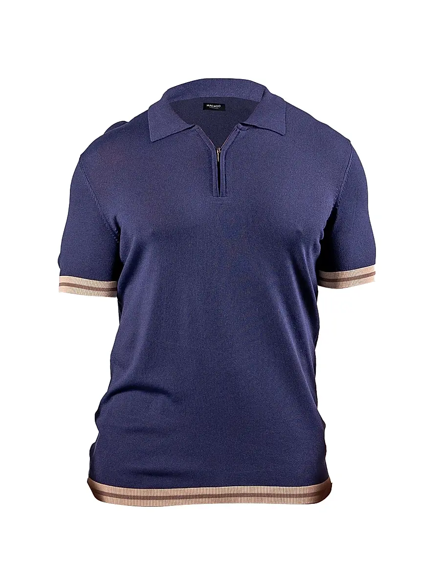 Maceoo Men's Polo Zip Shirt