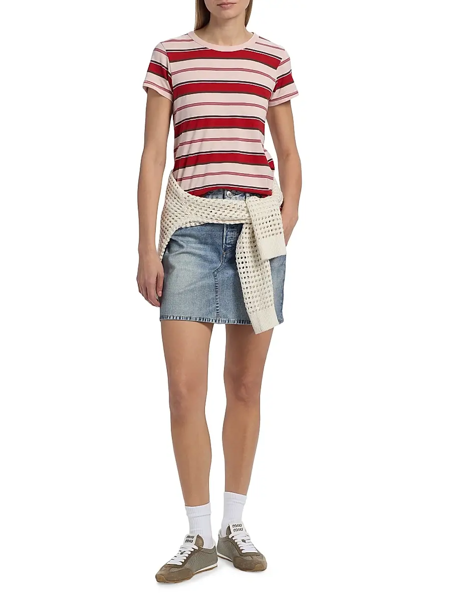 rag & bone Women's The Slub Stripe T-Shirt | Thumbnail 2 rag & bone Women's The Slub Stripe T-Shirt | Thumbnail 2