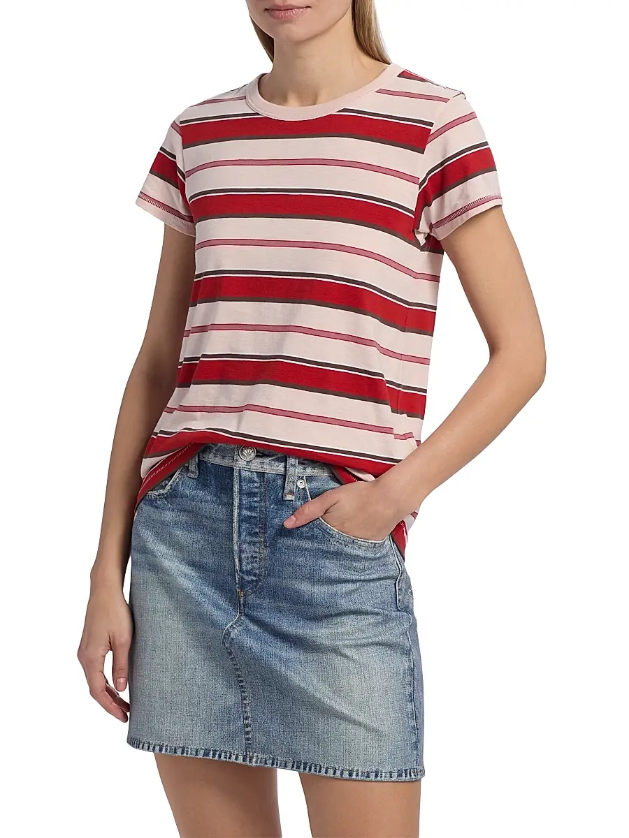 rag & bone Women's The Slub Stripe T-Shirt | Thumbnail 3 rag & bone Women's The Slub Stripe T-Shirt | Thumbnail 3