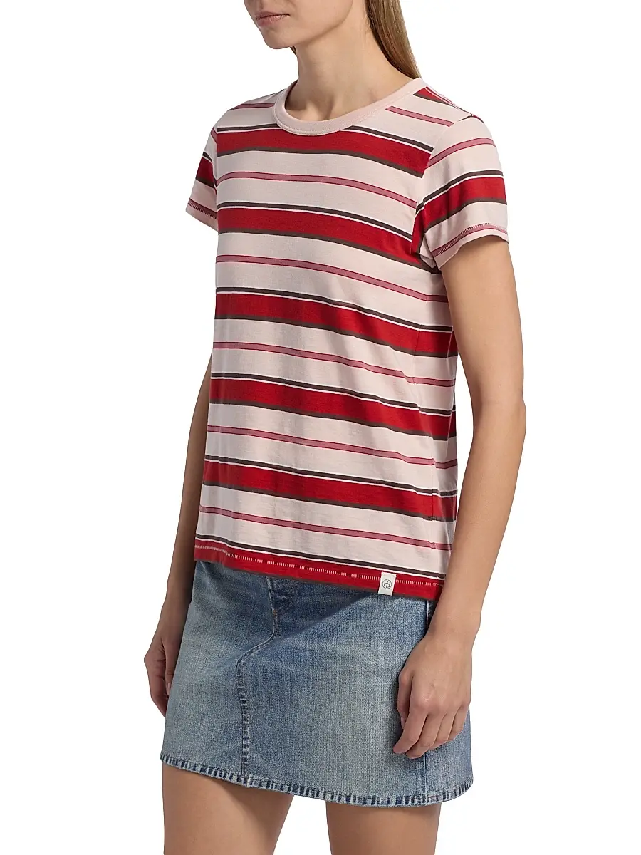 rag & bone Women's The Slub Stripe T-Shirt | Thumbnail 4 rag & bone Women's The Slub Stripe T-Shirt | Thumbnail 4