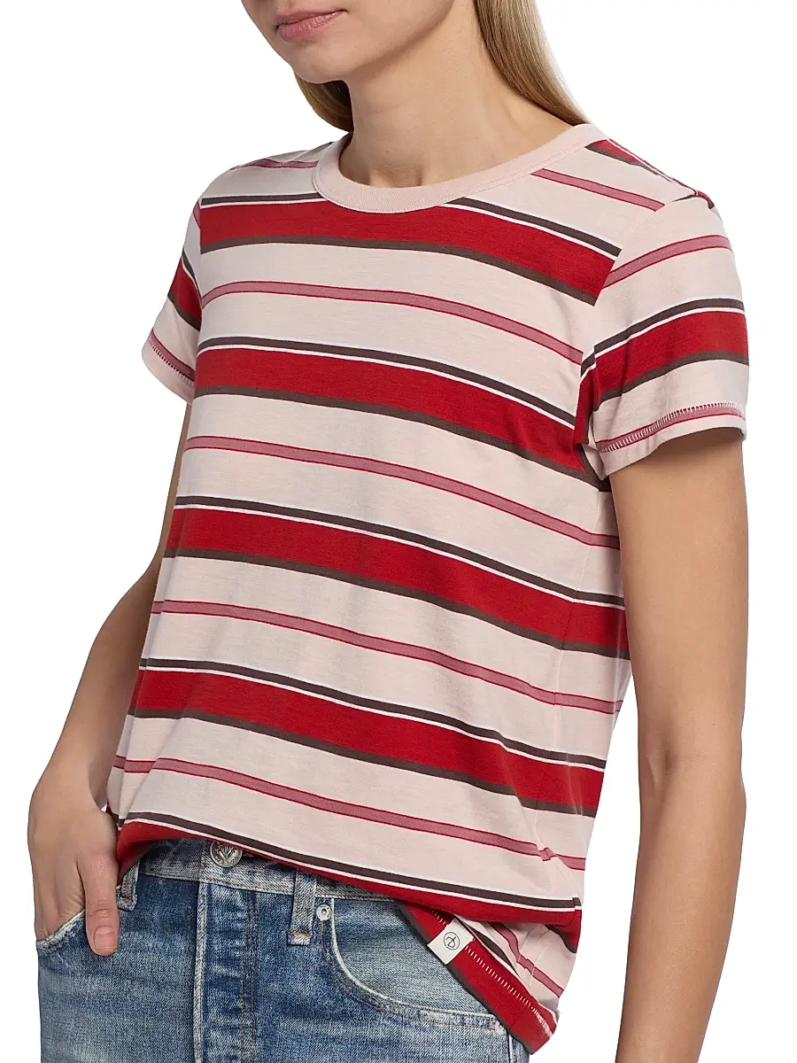 rag & bone Women's The Slub Stripe T-Shirt | Thumbnail 6 rag & bone Women's The Slub Stripe T-Shirt | Thumbnail 6