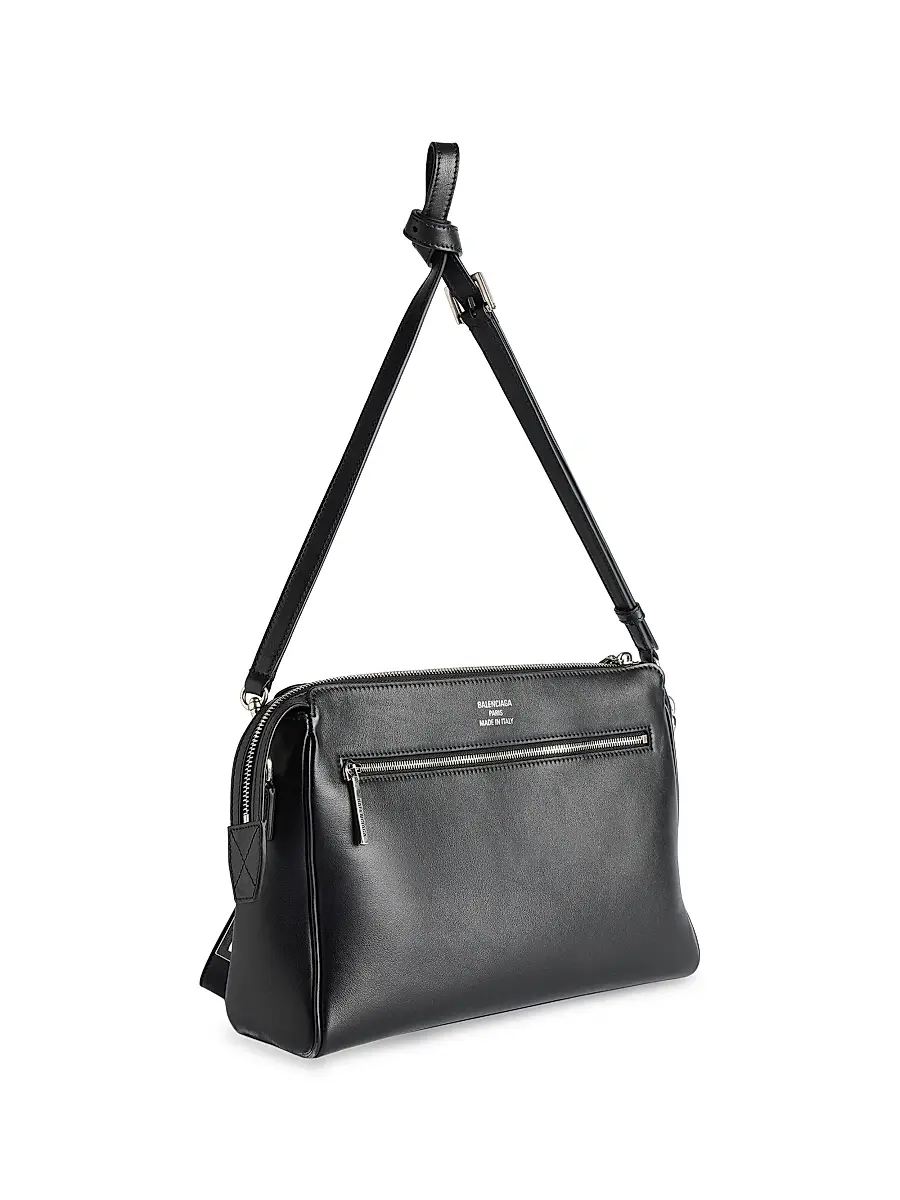 Balenciaga Men's Bel Air Zipped Messenger Bag - Black | Thumbnail 5 Balenciaga Men's Bel Air Zipped Messenger Bag - Black | Thumbnail 5