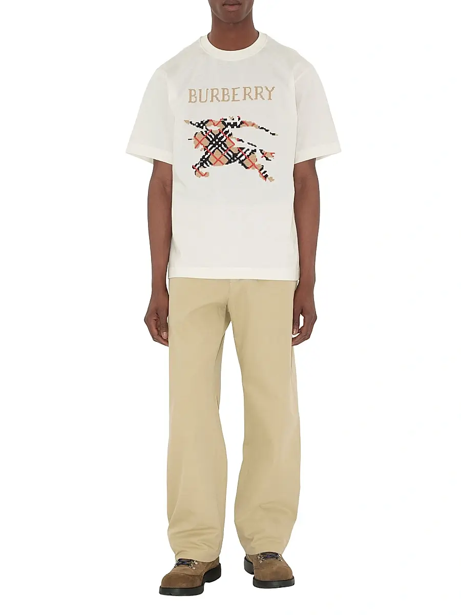 Burberry Men's Ryan Cross-Stitch EKD Cotton T-Shirt | Thumbnail 2 Burberry Men's Ryan Cross-Stitch EKD Cotton T-Shirt | Thumbnail 2