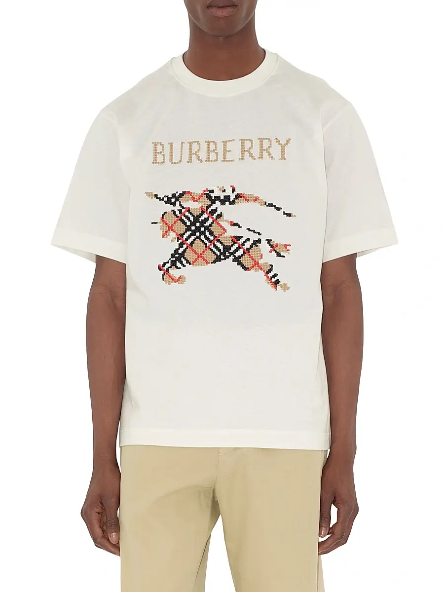 Burberry Men's Ryan Cross-Stitch EKD Cotton T-Shirt | Thumbnail 3 Burberry Men's Ryan Cross-Stitch EKD Cotton T-Shirt | Thumbnail 3