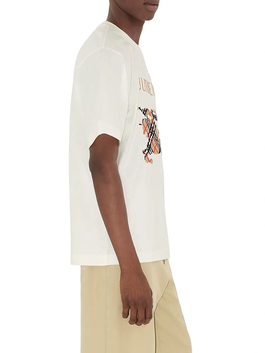 Burberry Men's Ryan Cross-Stitch EKD Cotton T-Shirt | Thumbnail 4 Burberry Men's Ryan Cross-Stitch EKD Cotton T-Shirt | Thumbnail 4