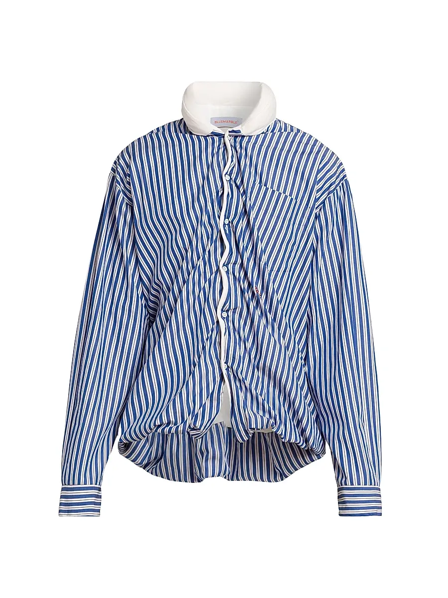 Bluemarble Men's Striped Pillow Shirt