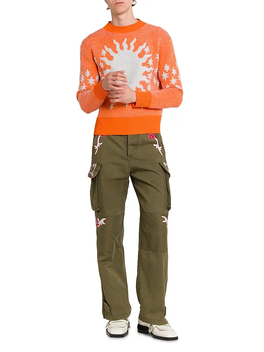 Bluemarble Men's Sun & Stars Sweater - Orange | Thumbnail 2 Bluemarble Men's Sun & Stars Sweater - Orange | Thumbnail 2
