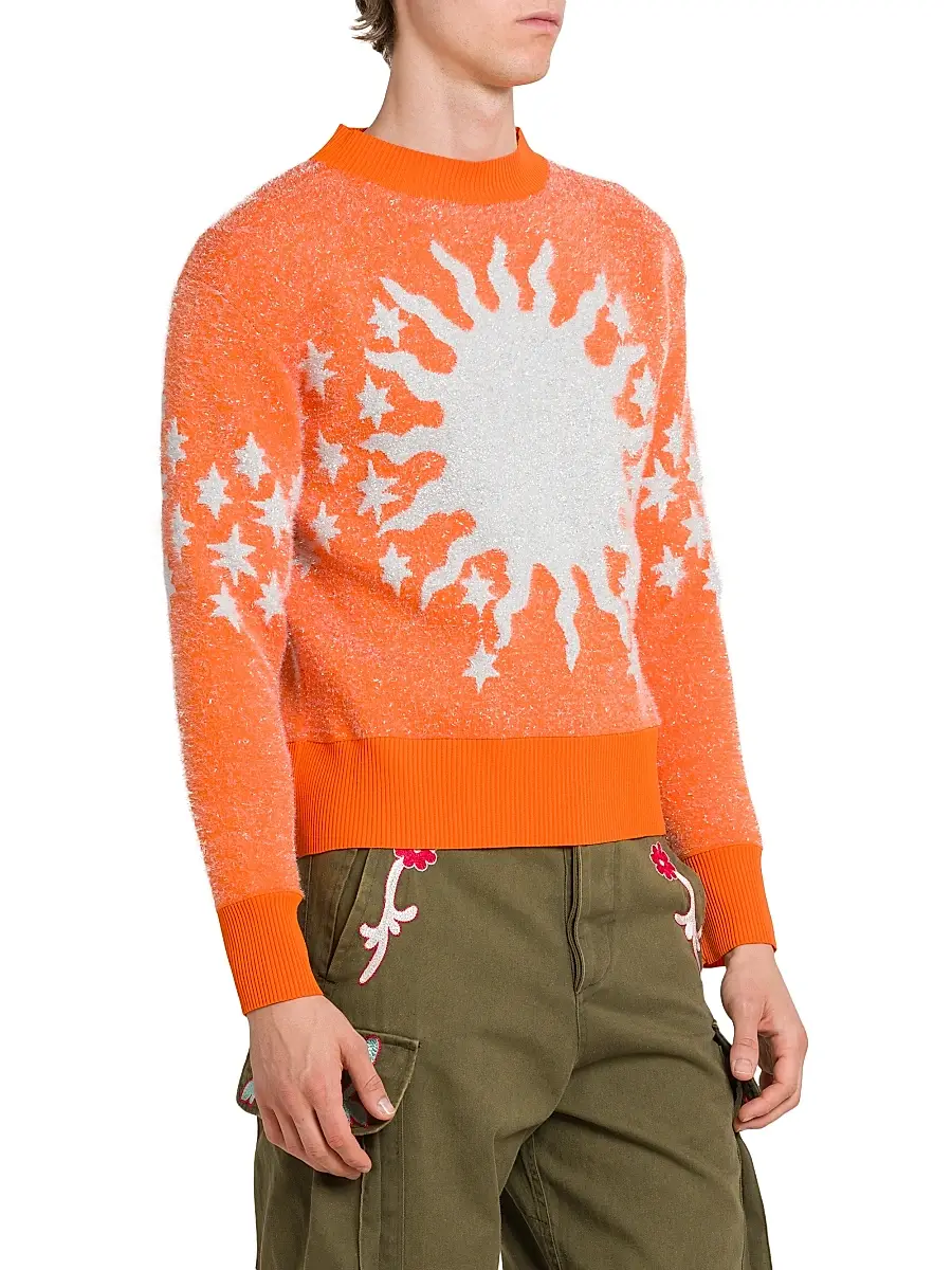Bluemarble Men's Sun & Stars Sweater - Orange | Thumbnail 4 Bluemarble Men's Sun & Stars Sweater - Orange | Thumbnail 4