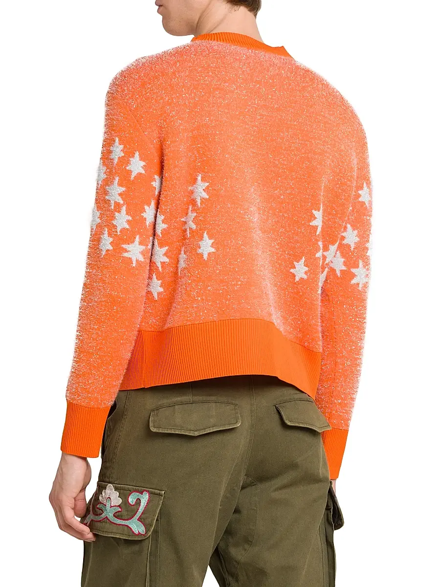 Bluemarble Men's Sun & Stars Sweater - Orange | Thumbnail 5 Bluemarble Men's Sun & Stars Sweater - Orange | Thumbnail 5