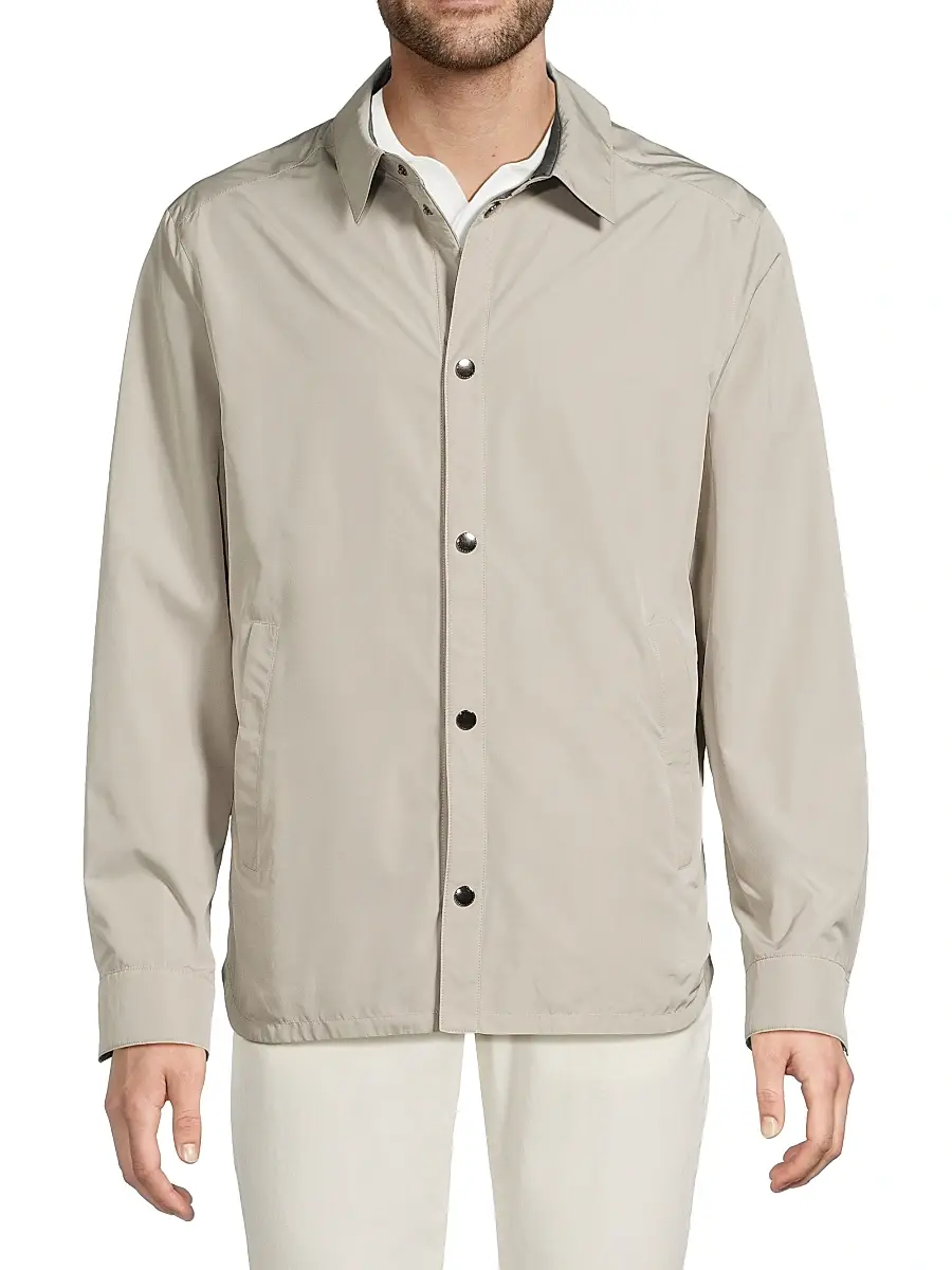 Canali Men's Reversible Shirt Jacket | Thumbnail 3