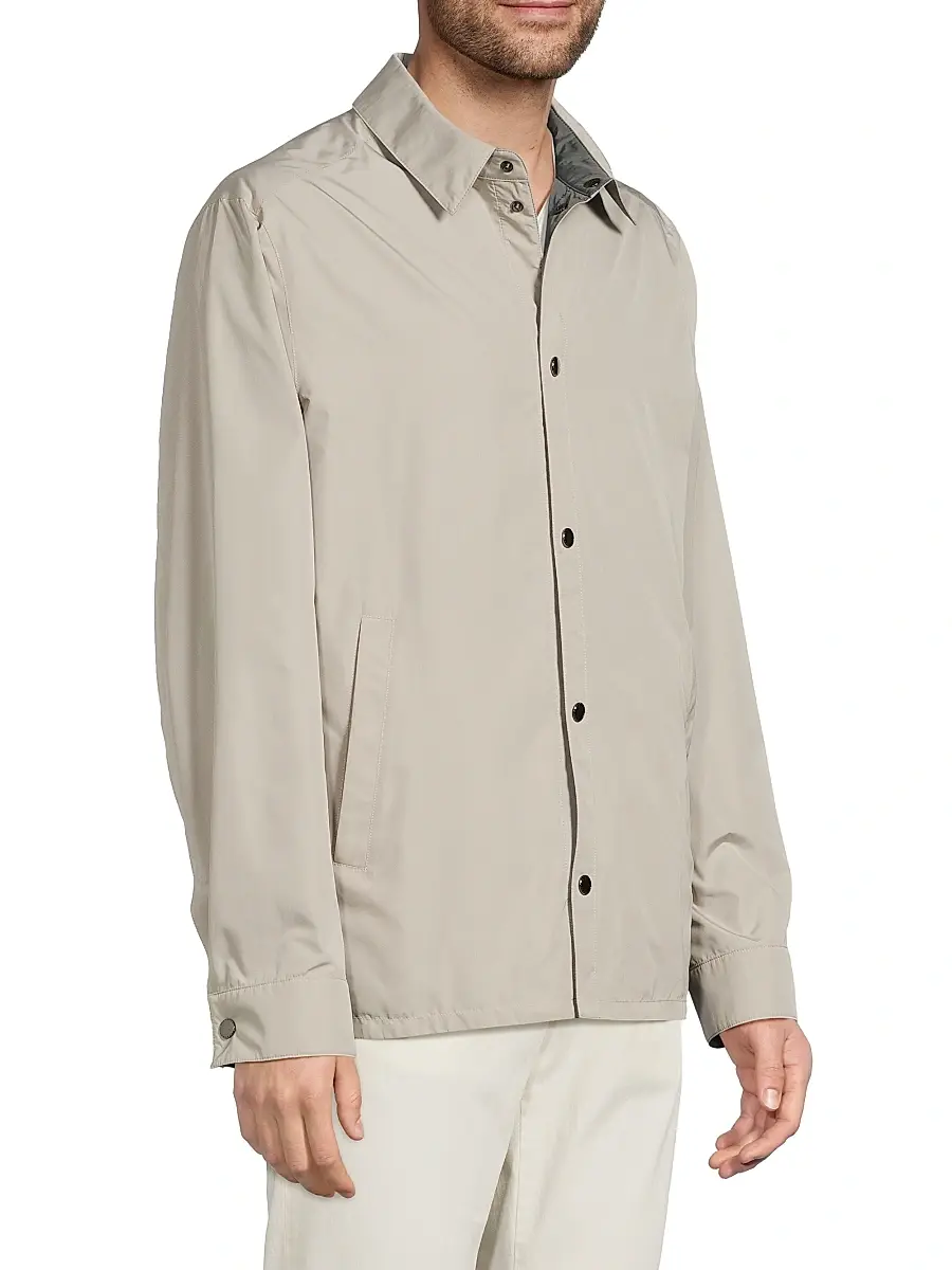 Canali Men's Reversible Shirt Jacket | Thumbnail 4