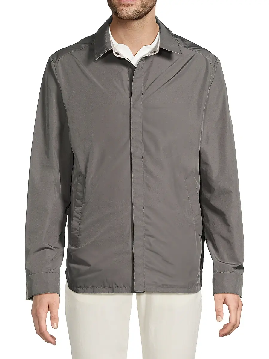Canali Men's Reversible Shirt Jacket | Thumbnail 6