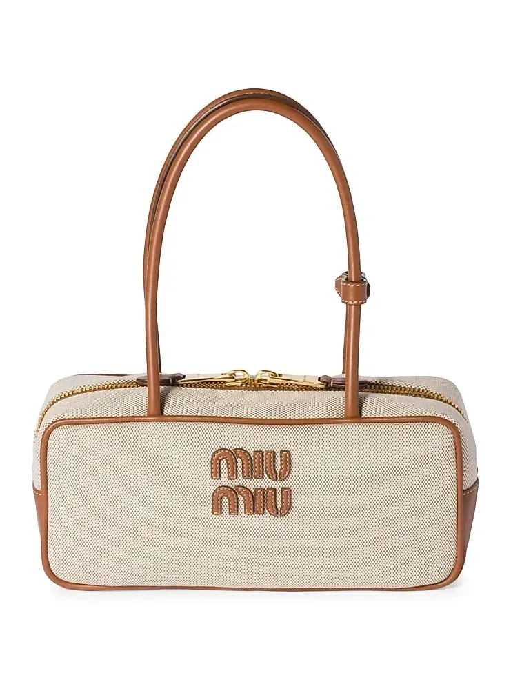 Women's Beau Canvas and Leather Top Handle Bag