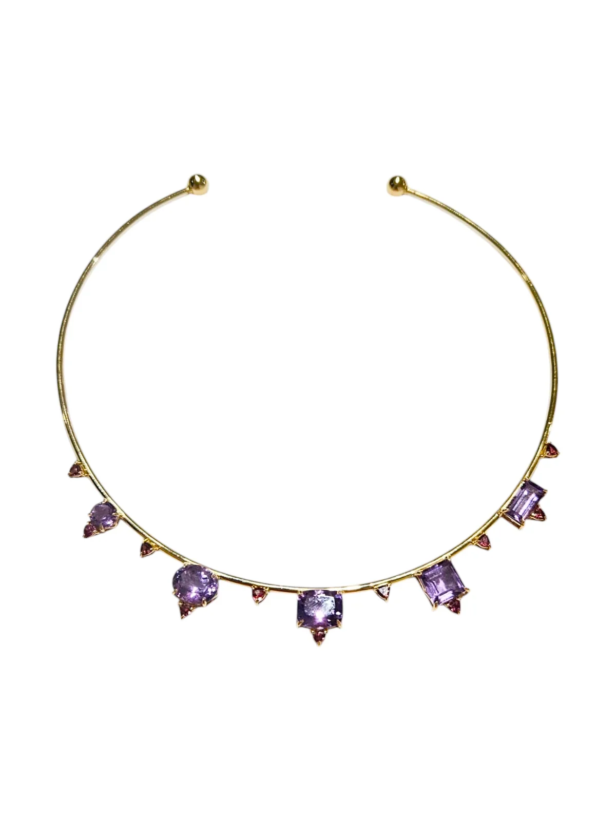 Wish Fine Jewelry Amethyst Tourmaline 18K Gold Necklace