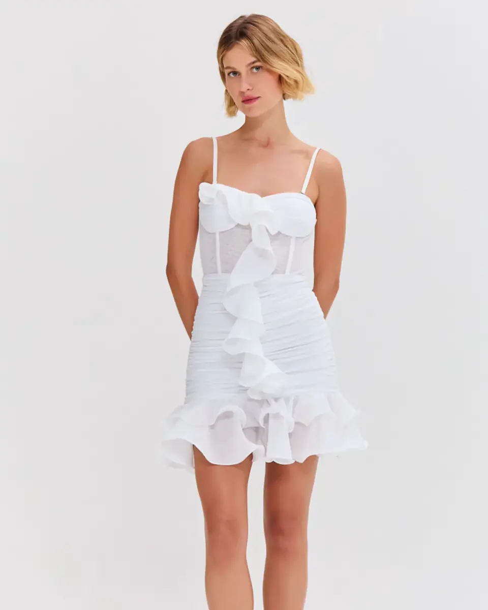PatBo SILK PLISSE STRAPLESS MINI DRESS | Thumbnail 4 PatBo SILK PLISSE STRAPLESS MINI DRESS | Thumbnail 4