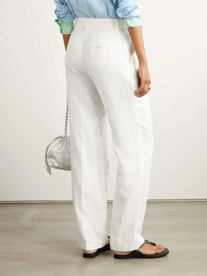 Polo Ralph Lauren Pleated Linen Straight-leg Pants | Thumbnail 4 Polo Ralph Lauren Pleated Linen Straight-leg Pants | Thumbnail 4