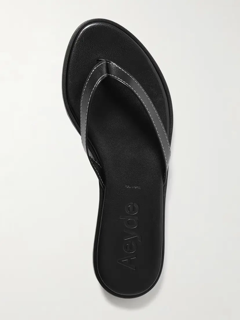 aeyde Melody Leather Flip Flops | Thumbnail 5
