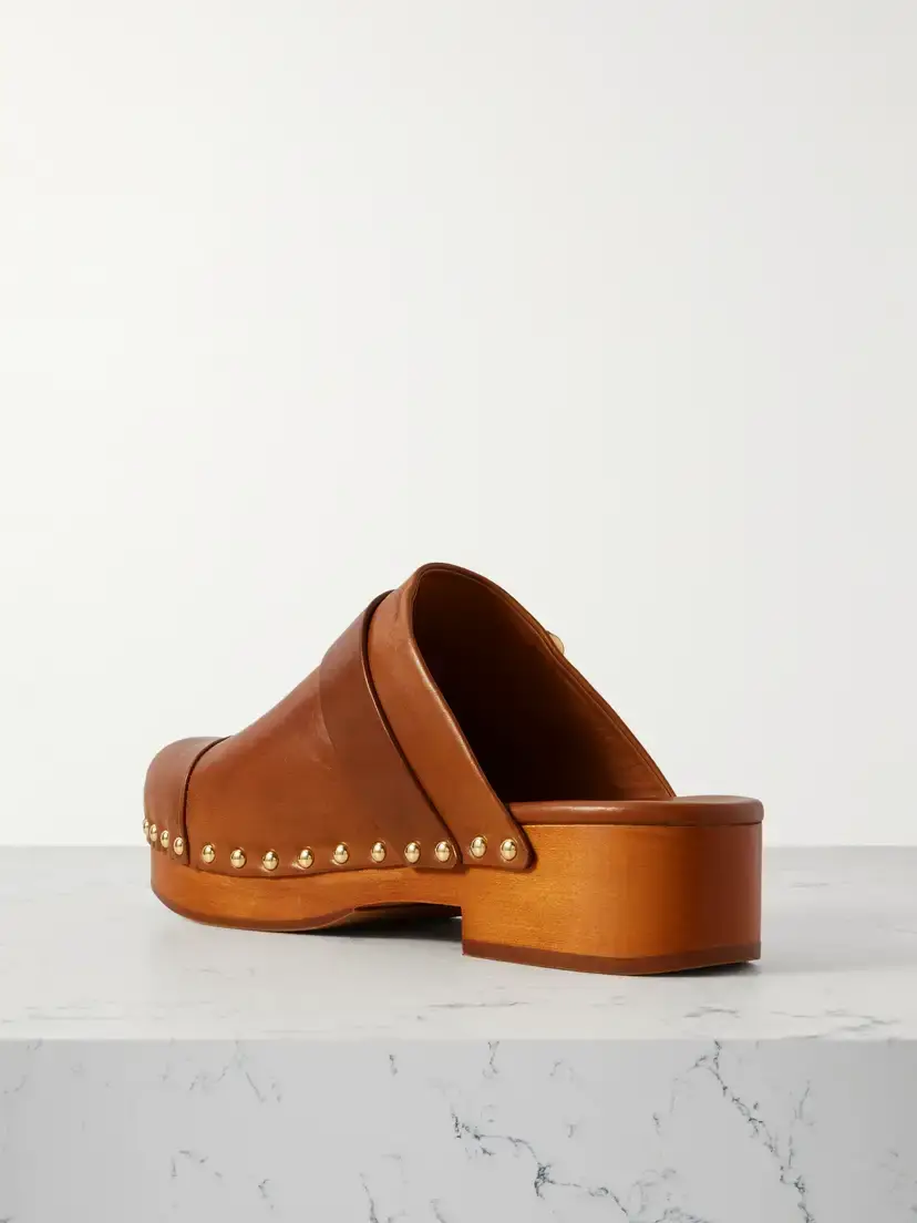 Chloé Jeannette Embellished Leather Clogs | Thumbnail 3 Chloé Jeannette Embellished Leather Clogs | Thumbnail 3