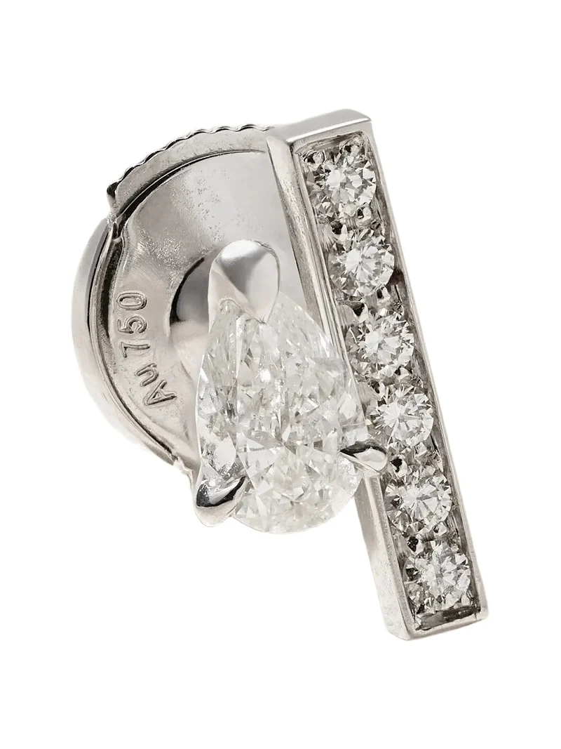 Serti Sur Vide 18-karat White Gold Diamond Single Earring
