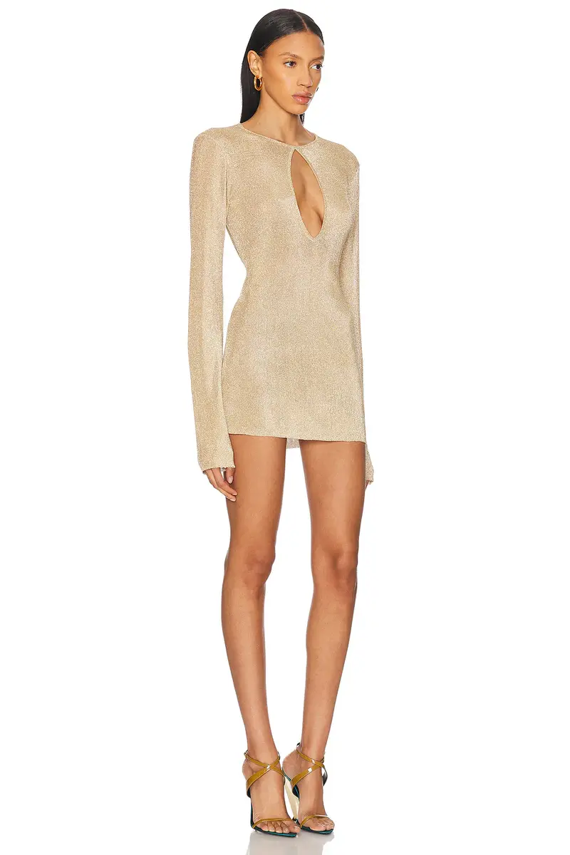 SEROYA Emeri Metallic Mini Dress | Thumbnail 2 SEROYA Emeri Metallic Mini Dress | Thumbnail 2