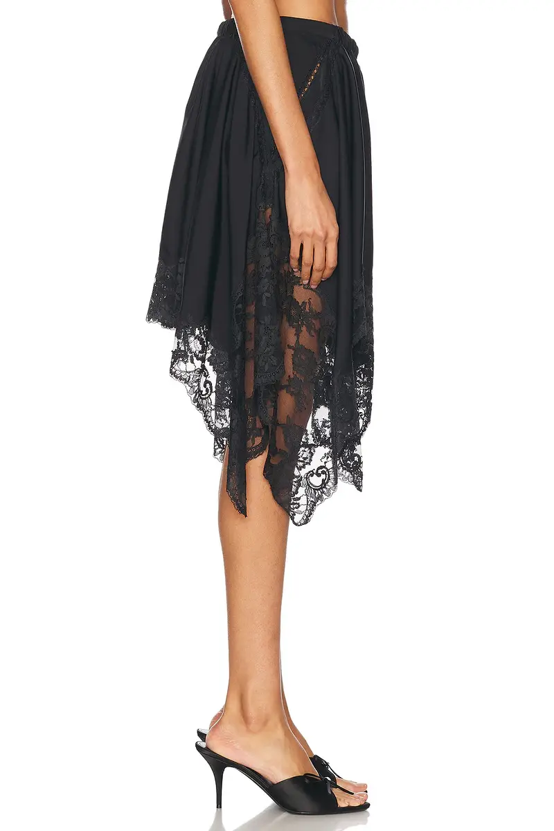 RABANNE Satin Lace Skirt | Thumbnail 3 RABANNE Satin Lace Skirt | Thumbnail 3
