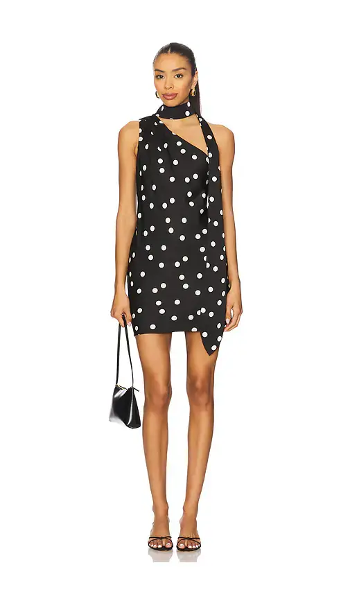 Line & Dot Gloss Scarf Mini Dress | Image 1 Line & Dot Gloss Scarf Mini Dress | Image 1