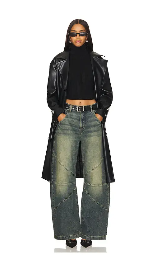 ALL THE WAYS Claire Faux Leather Trench | Thumbnail 2 ALL THE WAYS Claire Faux Leather Trench | Thumbnail 2
