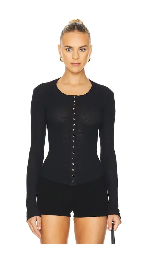 Free People x Intimately FP Going Places Cardi In Black | Thumbnail 2 Free People x Intimately FP Going Places Cardi In Black | Thumbnail 2
