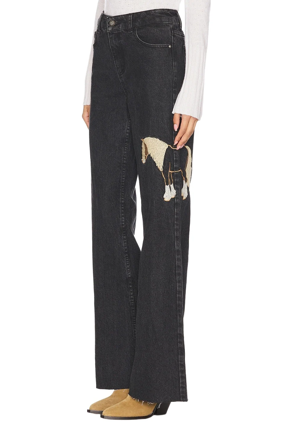 Understated Leather Horsey Jeans