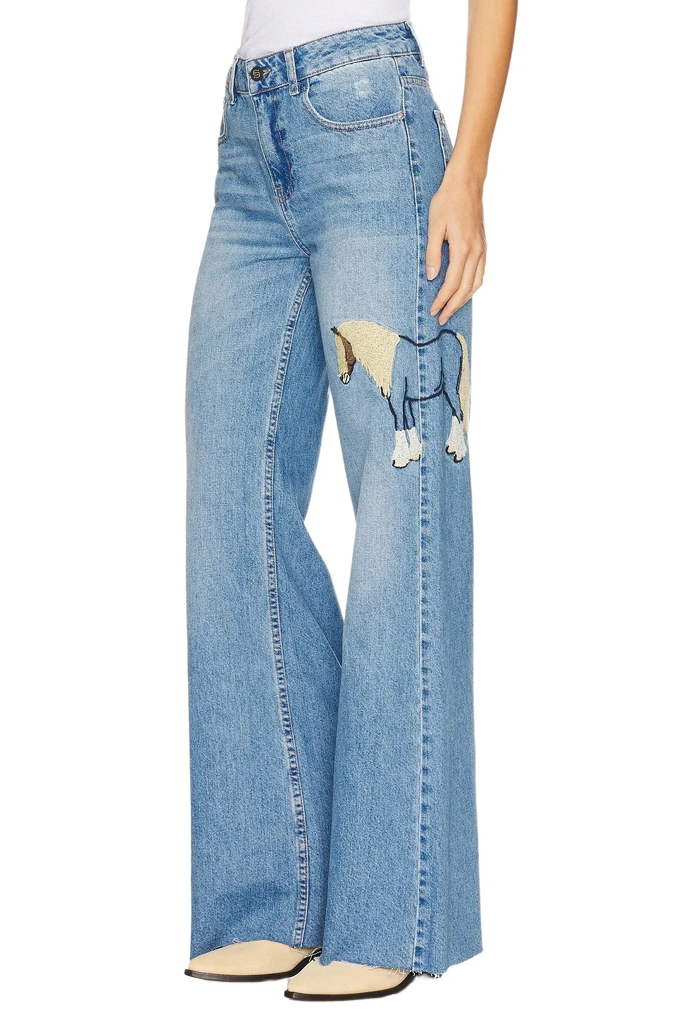 Understated Leather Horsey Jeans